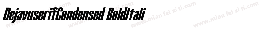 DejavuserifCondensed BoldItalic字体转换
